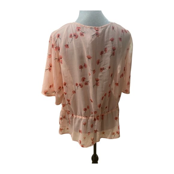 NWT George Sheer peach Top - Picture 2 of 2